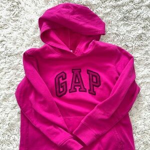 Gap Hot Pink Logo Hoodie Oversized Cozy Sweatshirt L